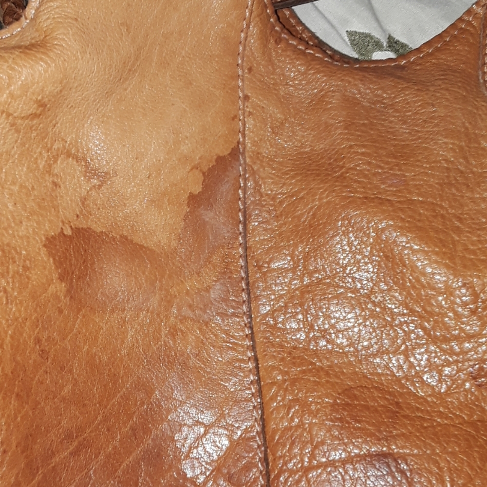 Leather purse,  needs repairs, light brown - Picture 7 of 12